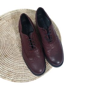 Boemos 8027 Burgandy Lace Up Wingtip Oxfords